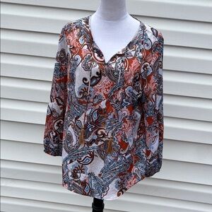 Chico's Multicolor Paisley Blouse